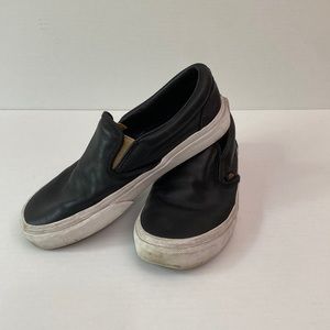 Vans slip on black and gold size 5.5